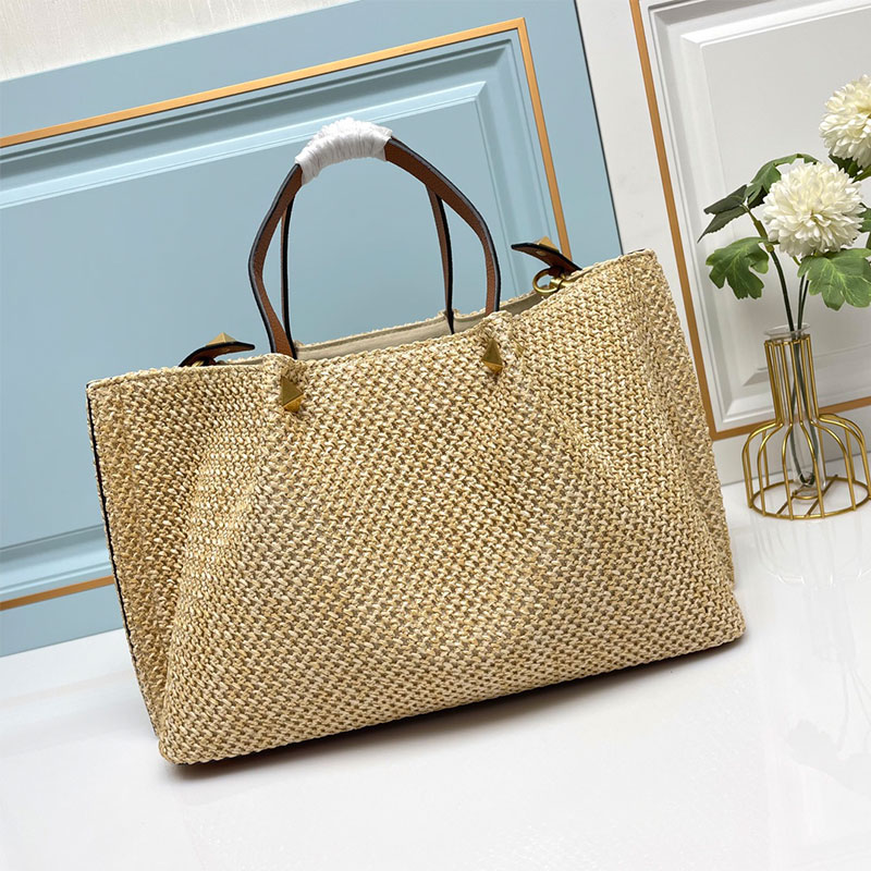 Stylish Woven Straw Tote Bag