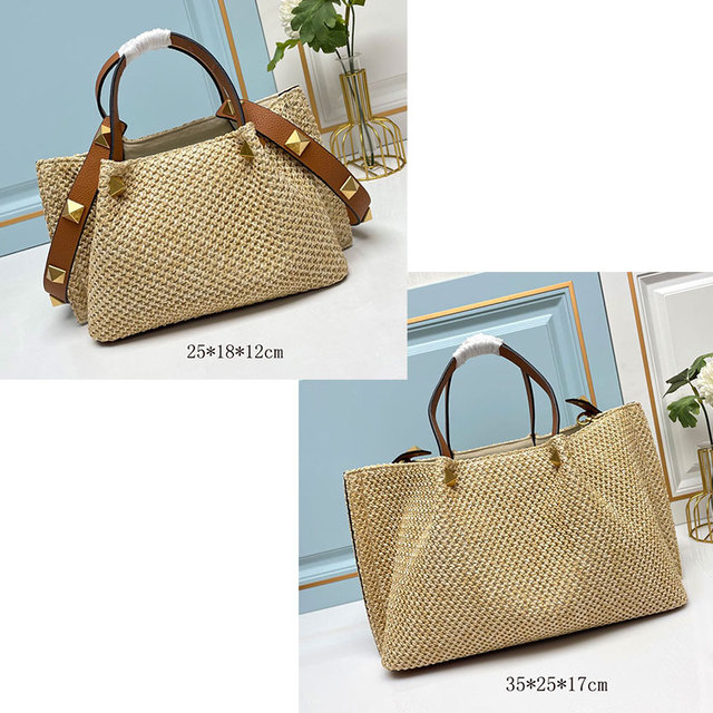 Stylish Woven Straw Tote Bag