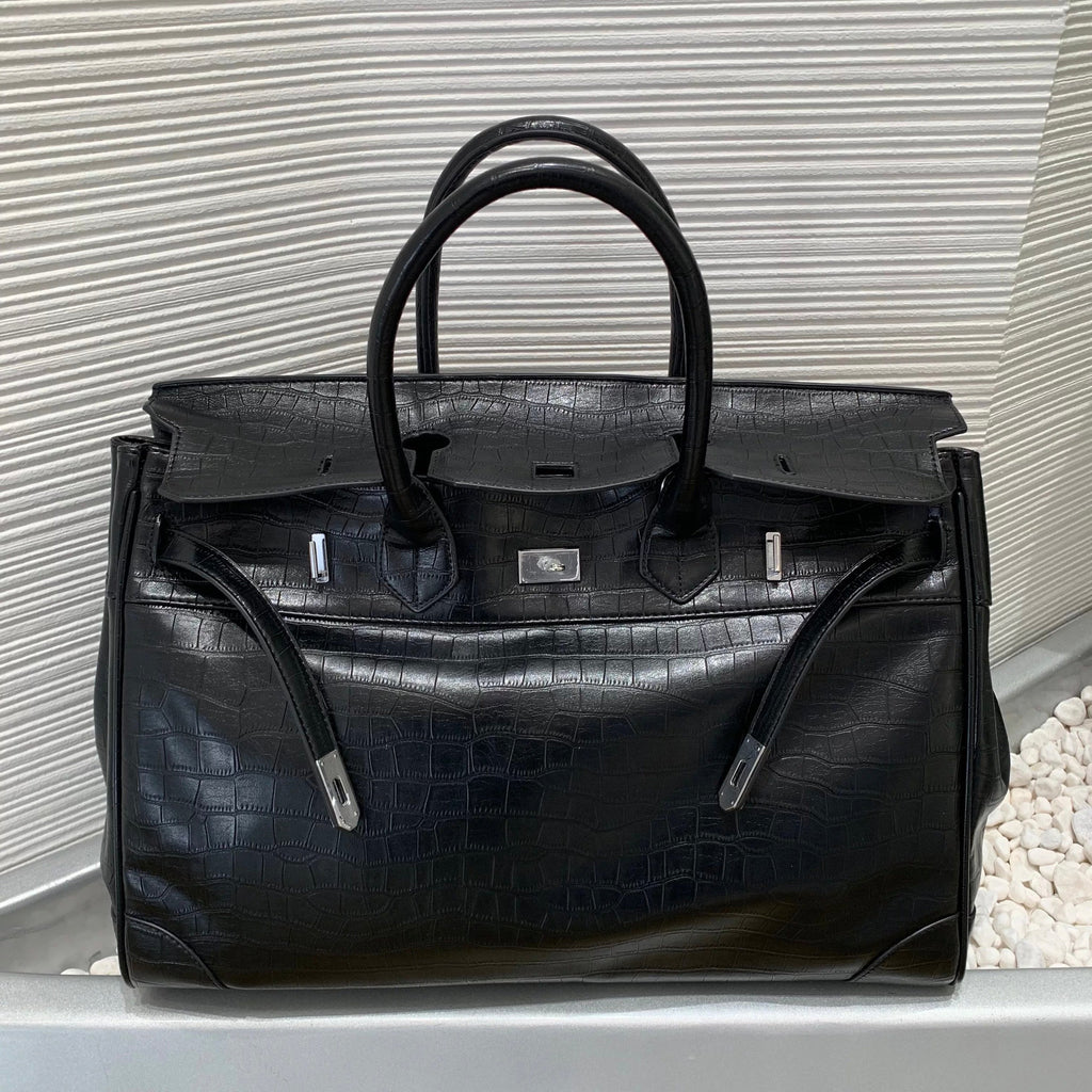 Ultimate Black Croc Weekender Bag 50