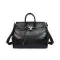 Executive Croc-Embossed Oversized Tote Bag