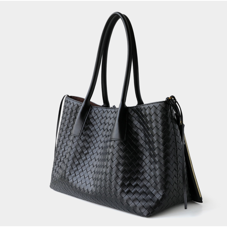Handwoven Genuine Cowhide Leather Tote Bag