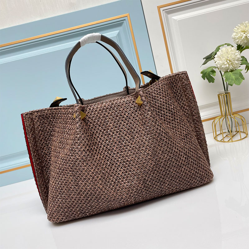 Stylish Woven Straw Tote Bag