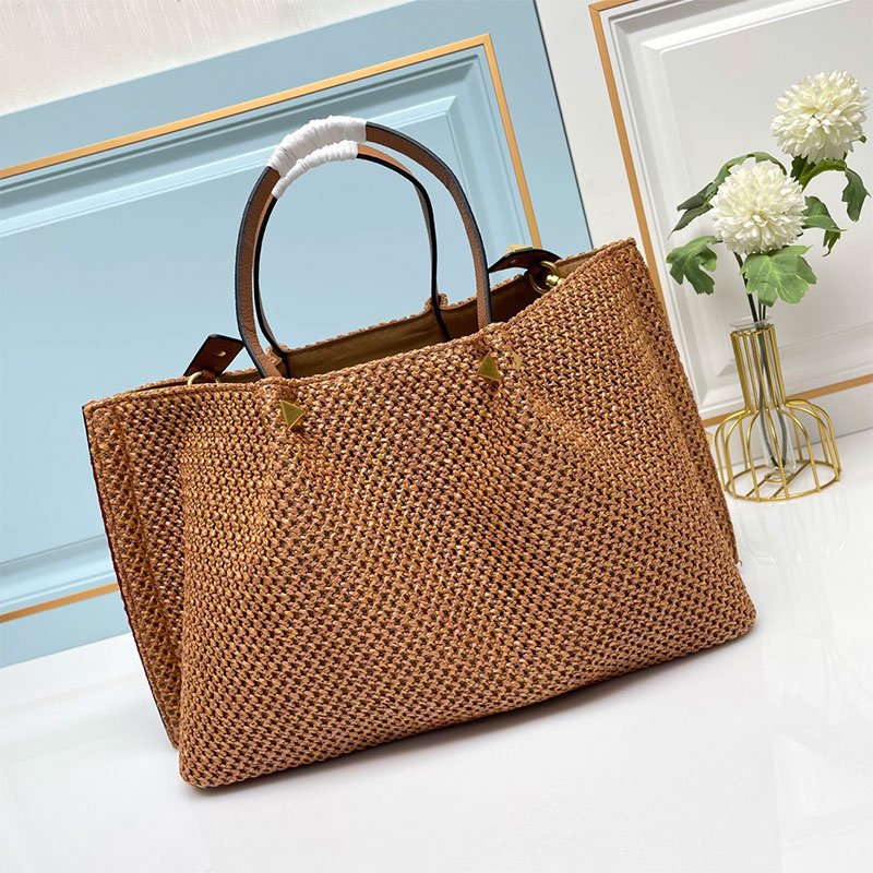 Stylish Woven Straw Tote Bag