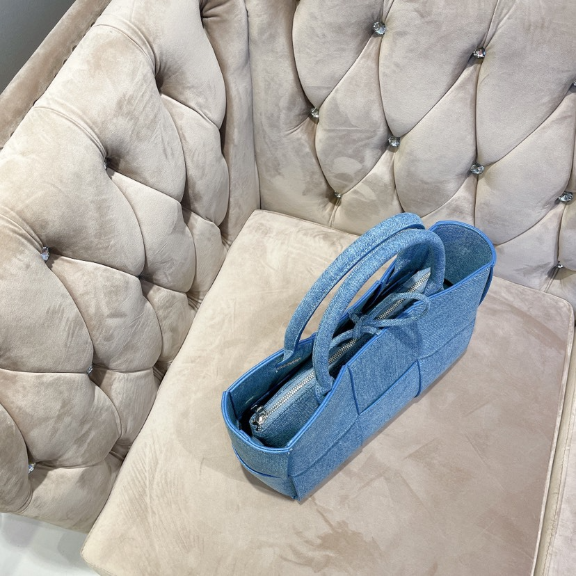 Stylish Woven Quilted Denim Bag