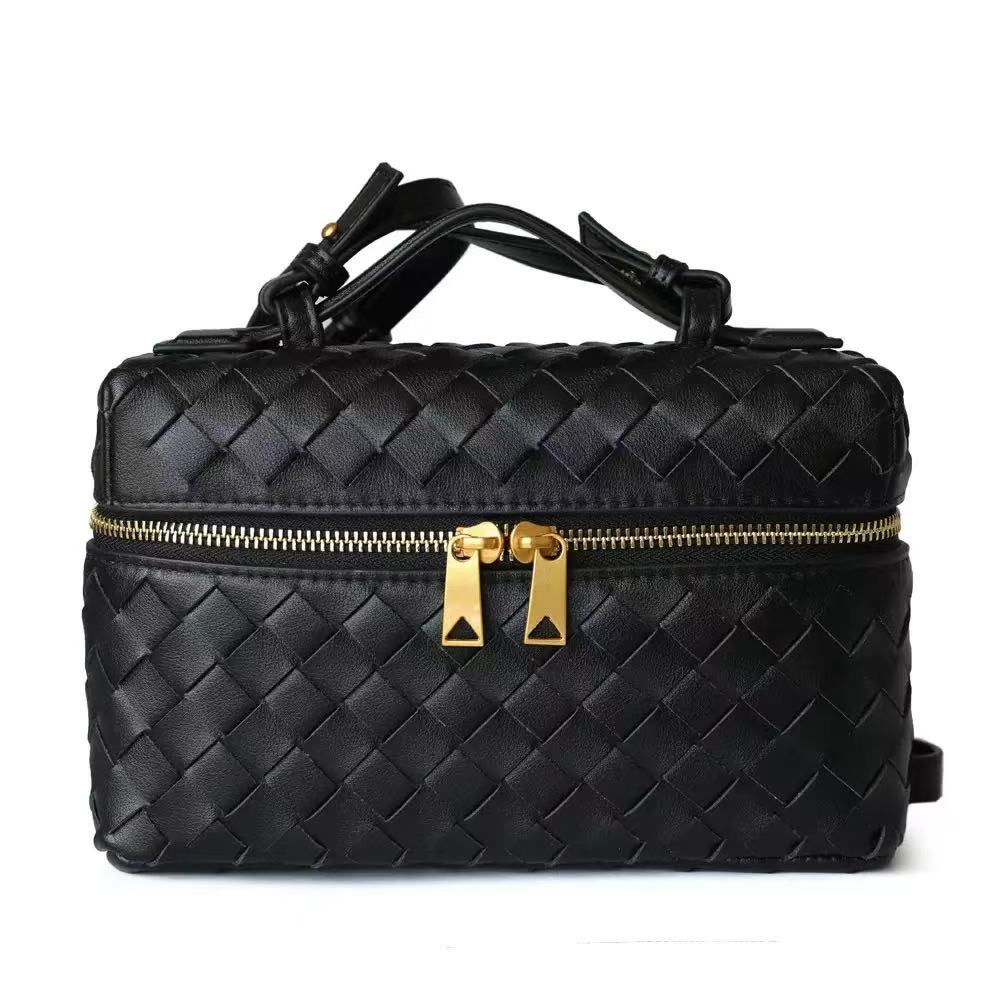 Elegant Woven Box Top-Handle Bag