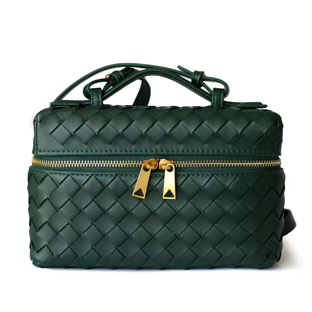 Elegant Woven Box Top-Handle Bag