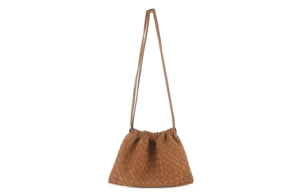 Handwoven Suede Shoulder Bag – Stylish Artisan Craftsmanship and Everyday Elegance