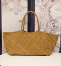 Handwoven Suede Leather Tote Bag