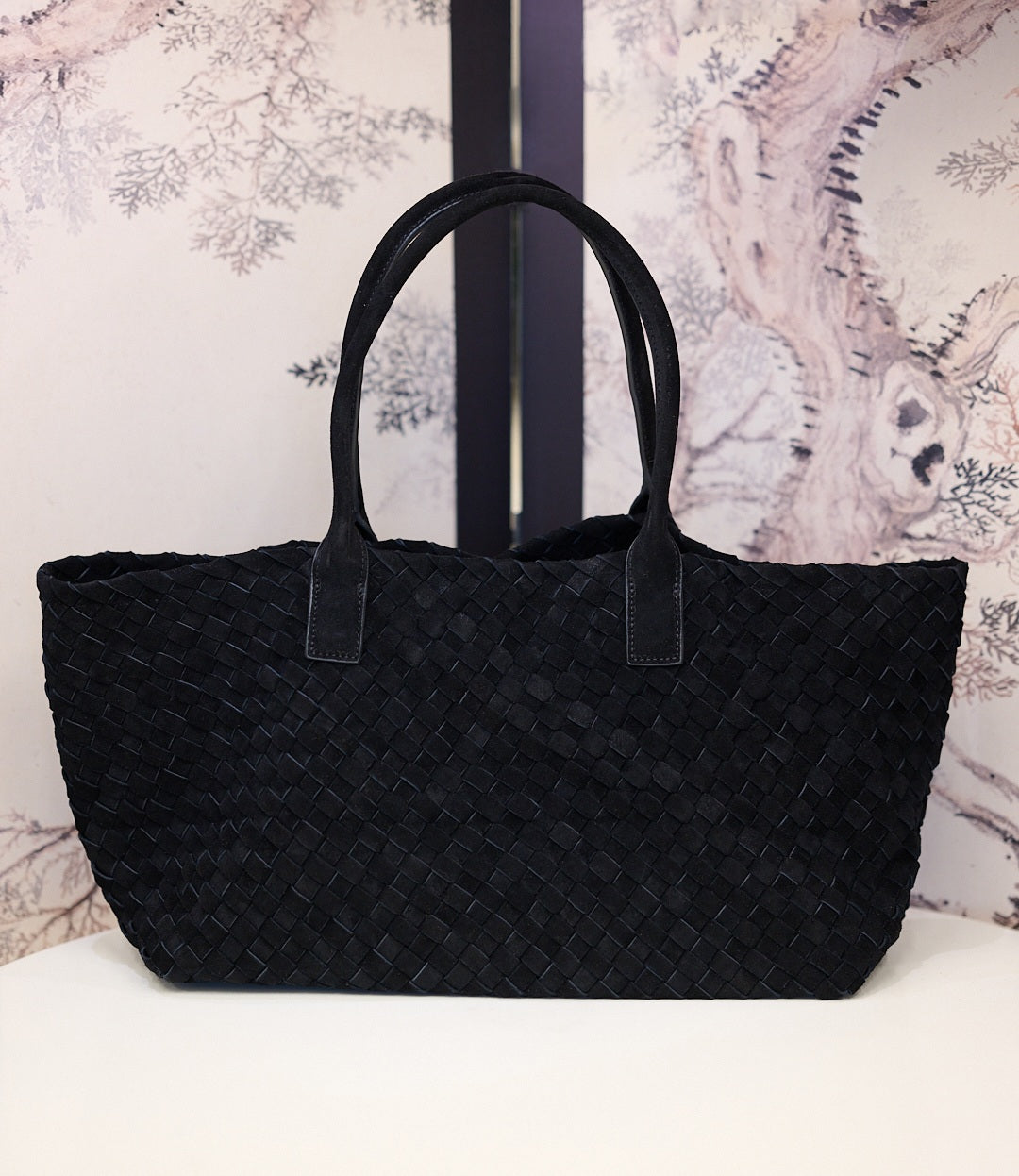 Handwoven Suede Leather Tote Bag