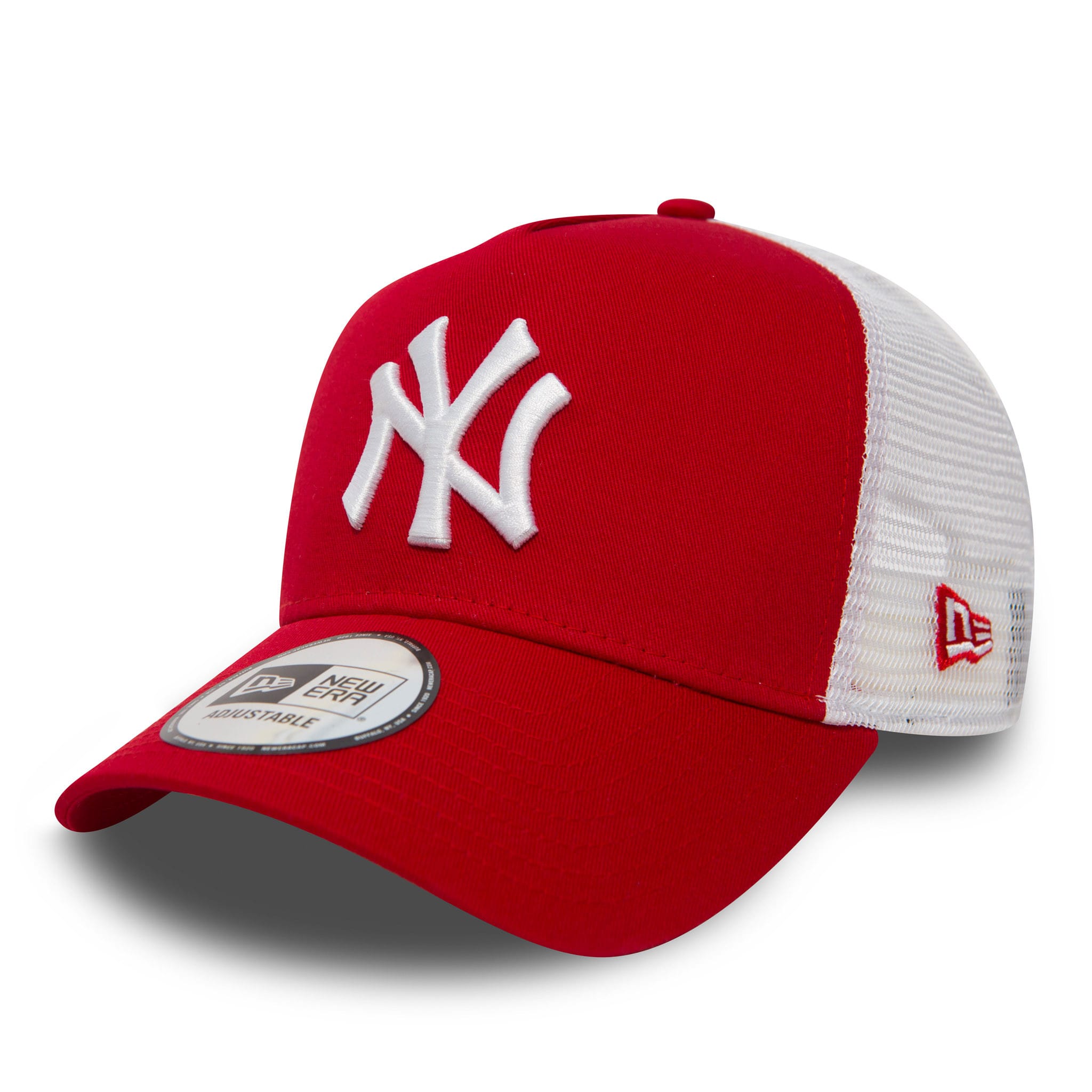 New York Yankees Clean Red A-Frame Trucker Cap-kentox