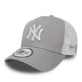 New York Yankees Clean Grey A-Frame Trucker Cap-kentox