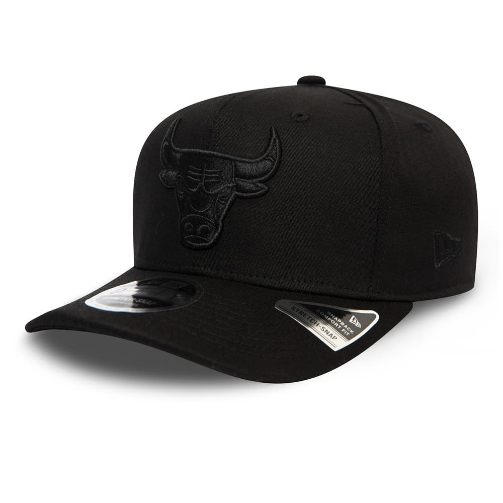 Chicago Bulls Tonal Black 9FIFTY Stretch Snap Cap-kentox