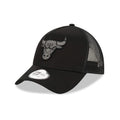 Chicago Bulls Tonal Black A-Frame Trucker Cap-kentox