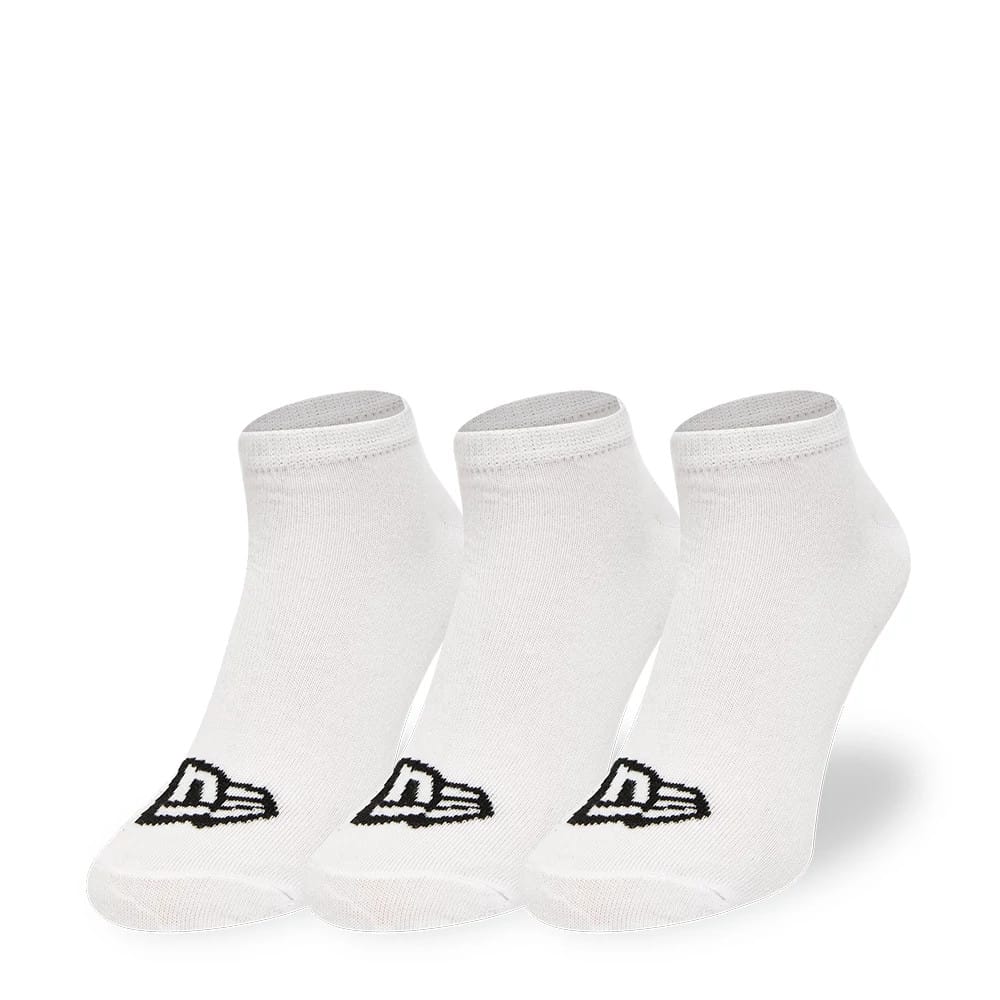New Era Flag Sneaker 3 Pack White Socks-kentox