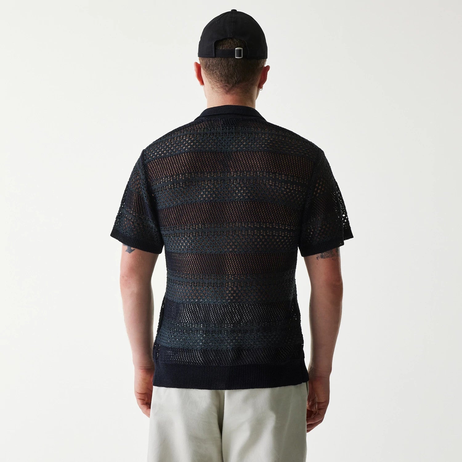 New Era Japan Mesh Black Polo T-Shirt-kentox