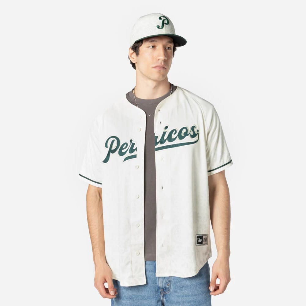 Puebla Pericos Mexico LMB On Field White On-Field Jersey-kentox