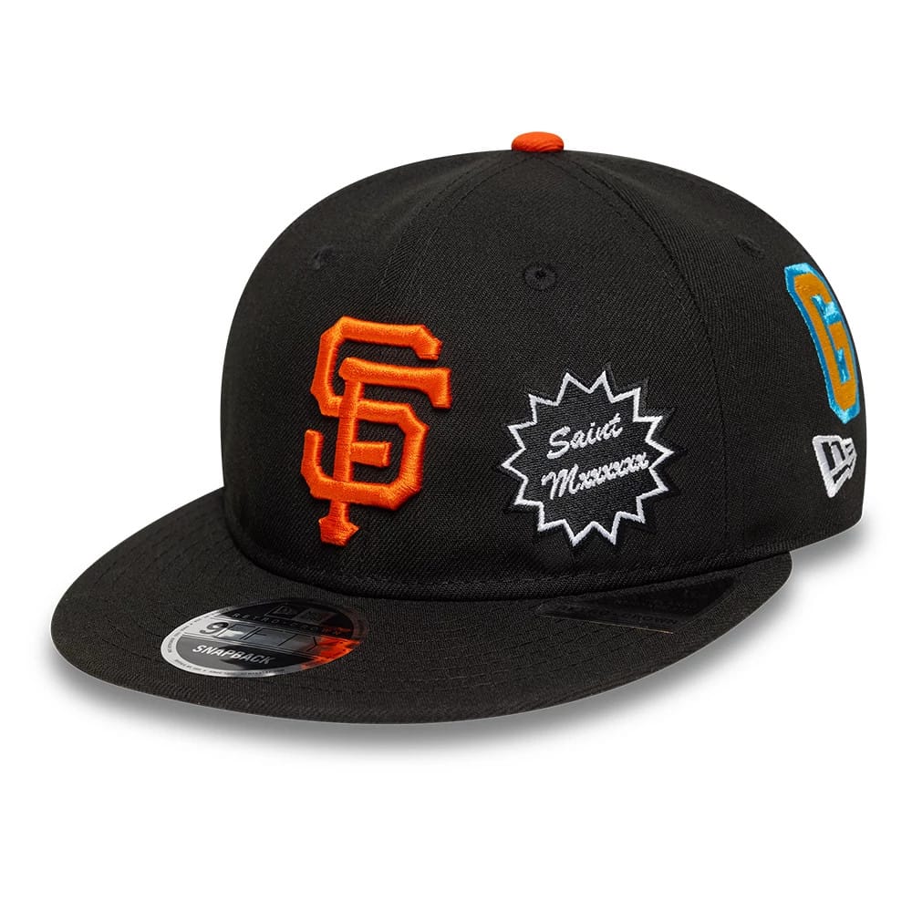 San Francisco Giants MLB X Saint Mxxxxxx Black Retro Crown 9FIFTY Snapback Adjustable Cap-kentox