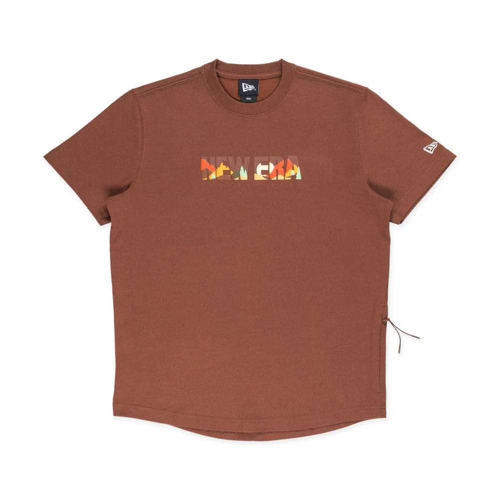 New Era Mountain Logo Open Brown T-Shirt-kentox