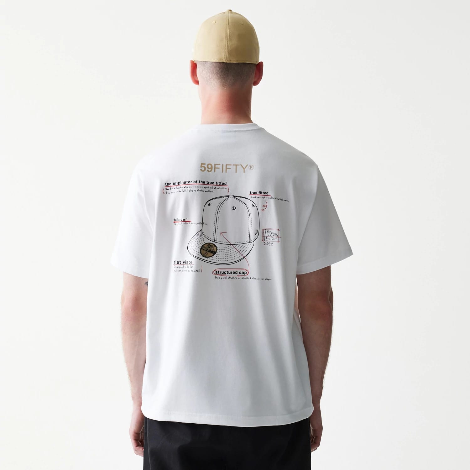 59FIFTY Fitted Cap Description Graphic White T-Shirt-kentox