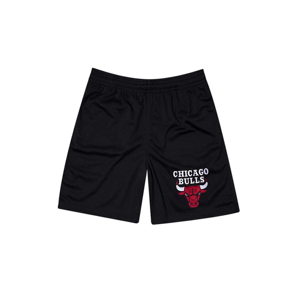 Chicago Bulls NBA Mesh Black Oversized Shorts-kentox