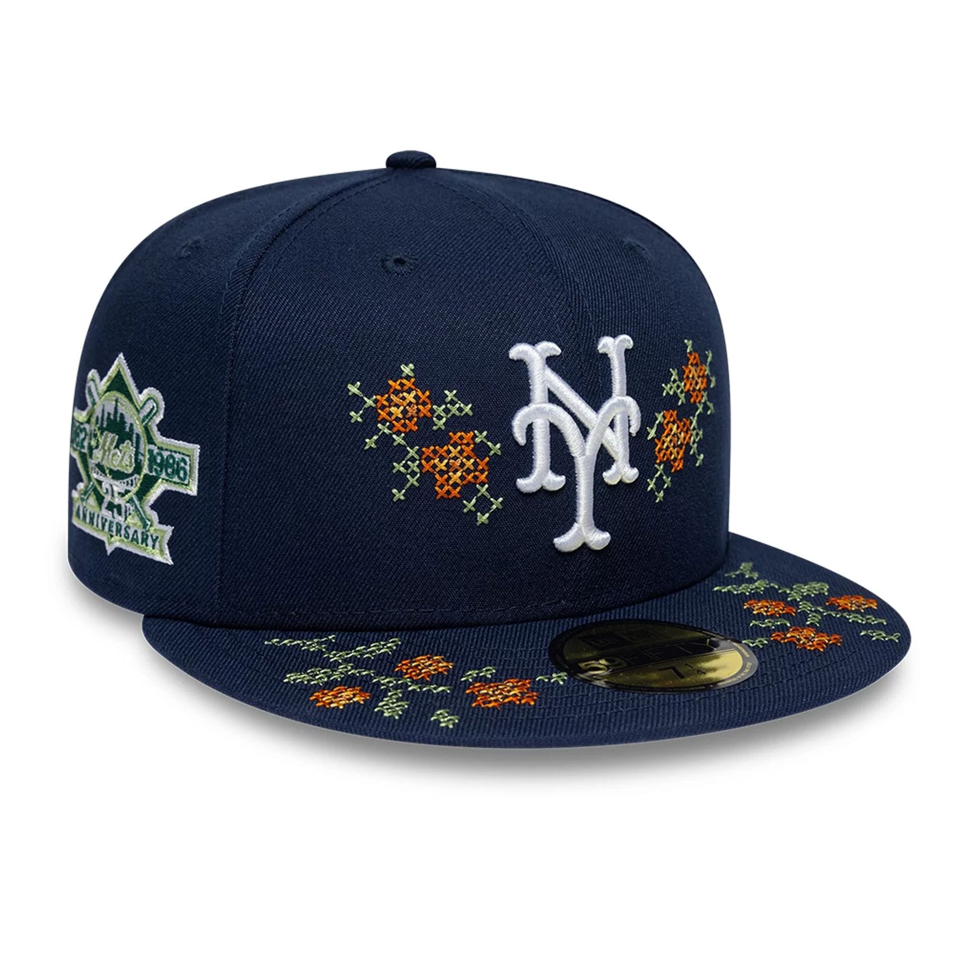 New York Mets MLB Garden Dark Blue 59FIFTY Fitted Cap-kentox