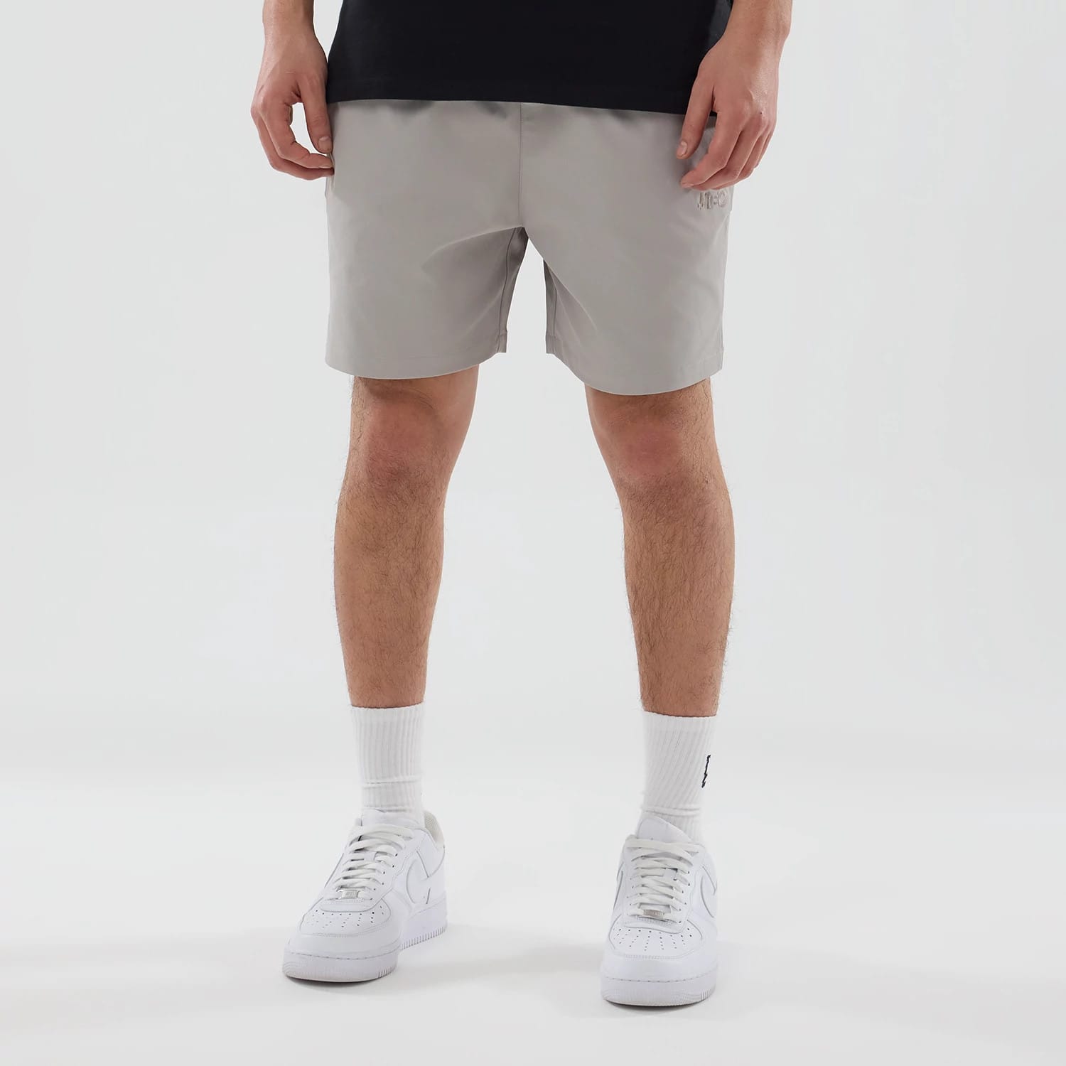New Era NEC Logo Beige Oversized Shorts-kentox