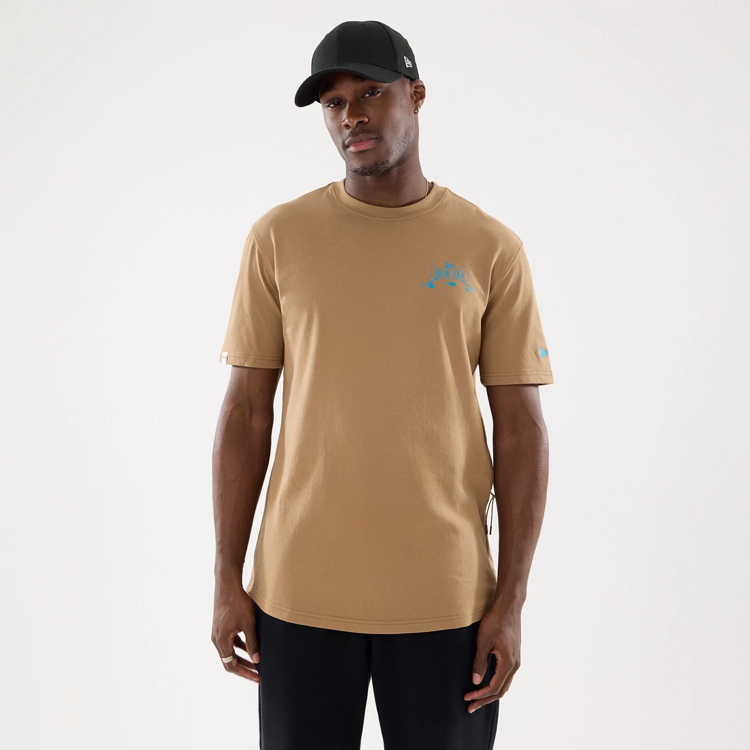 New Era Graphic Outdoor Fishing Beige T-Shirt-kentox