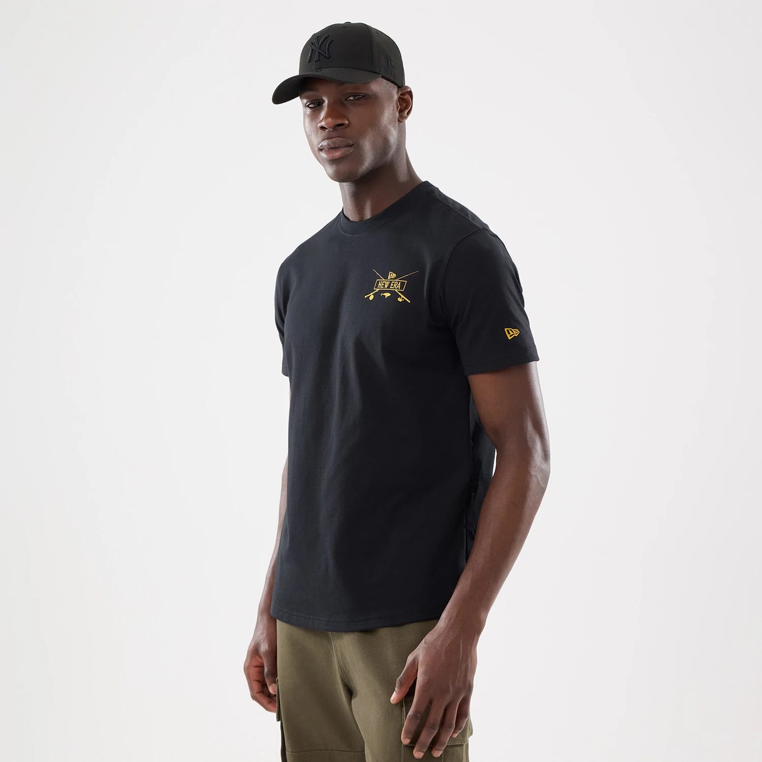 New Era Graphic Outdoor Fishing Black T-Shirt-kentox