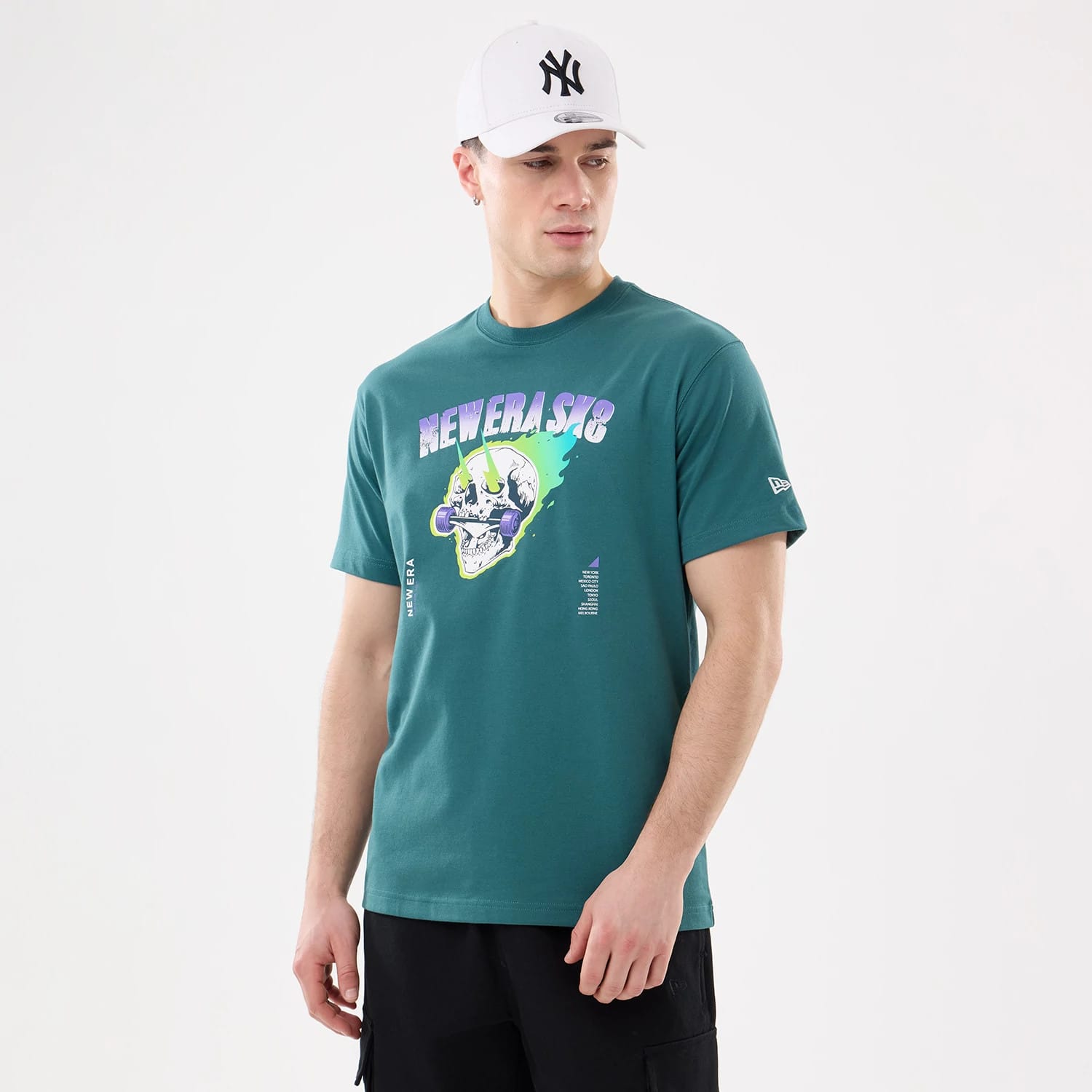 New Era SK8 Graphic Dark Green T-Shirt-kentox
