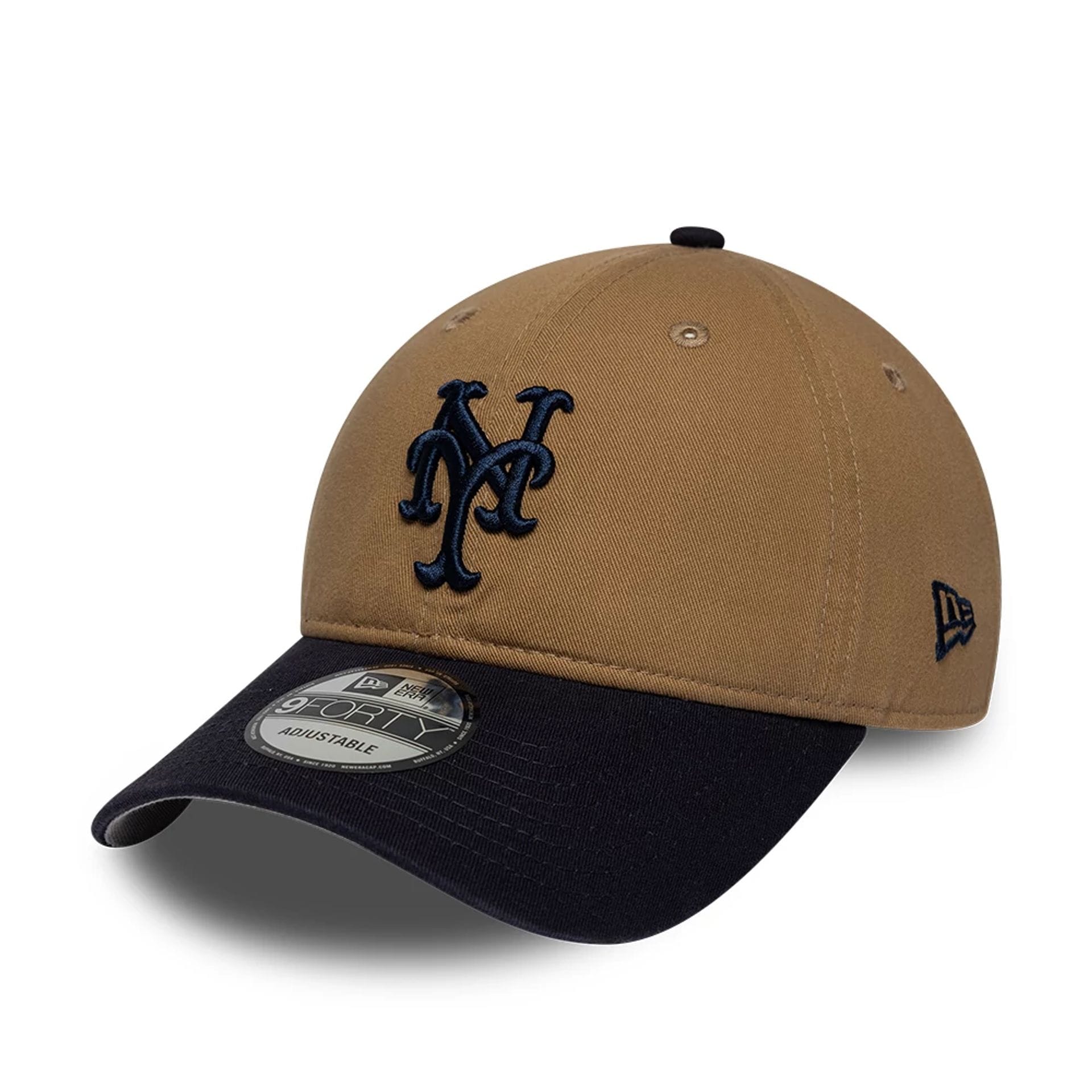 New York Mets MLB Beige 9FORTY Unstructured Adjustable Cap-kentox
