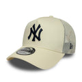 New York Yankees MLB Mesh Cream 9FORTY A-Frame Trucker Adjustable Cap-kentox