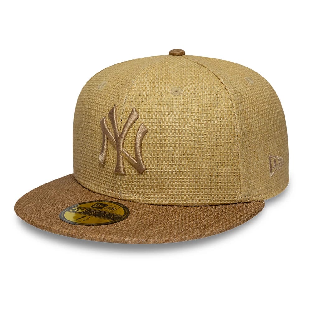 New York Yankees MLB Straw Beige 59FIFTY Fitted Cap-kentox