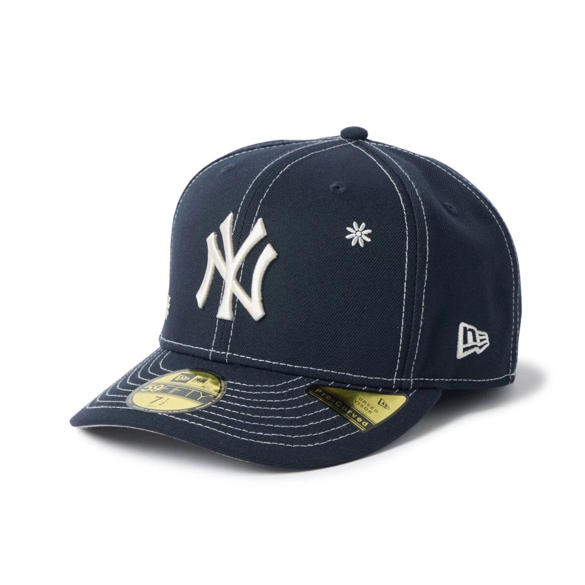 New York Yankees MLB Floral Navy 59FIFTY Fitted Cap-kentox