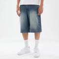 New Era Washed Blue Bermuda Shorts-kentox