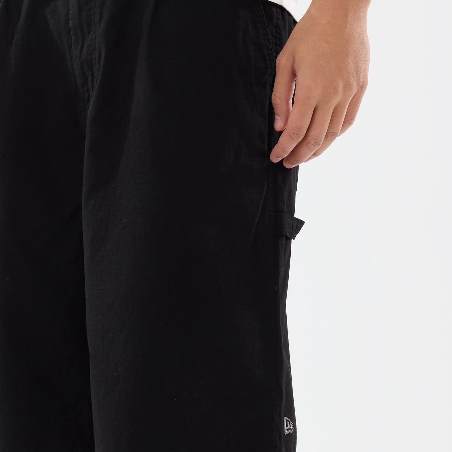 New Era Canvas Black Bermuda Shorts-kentox