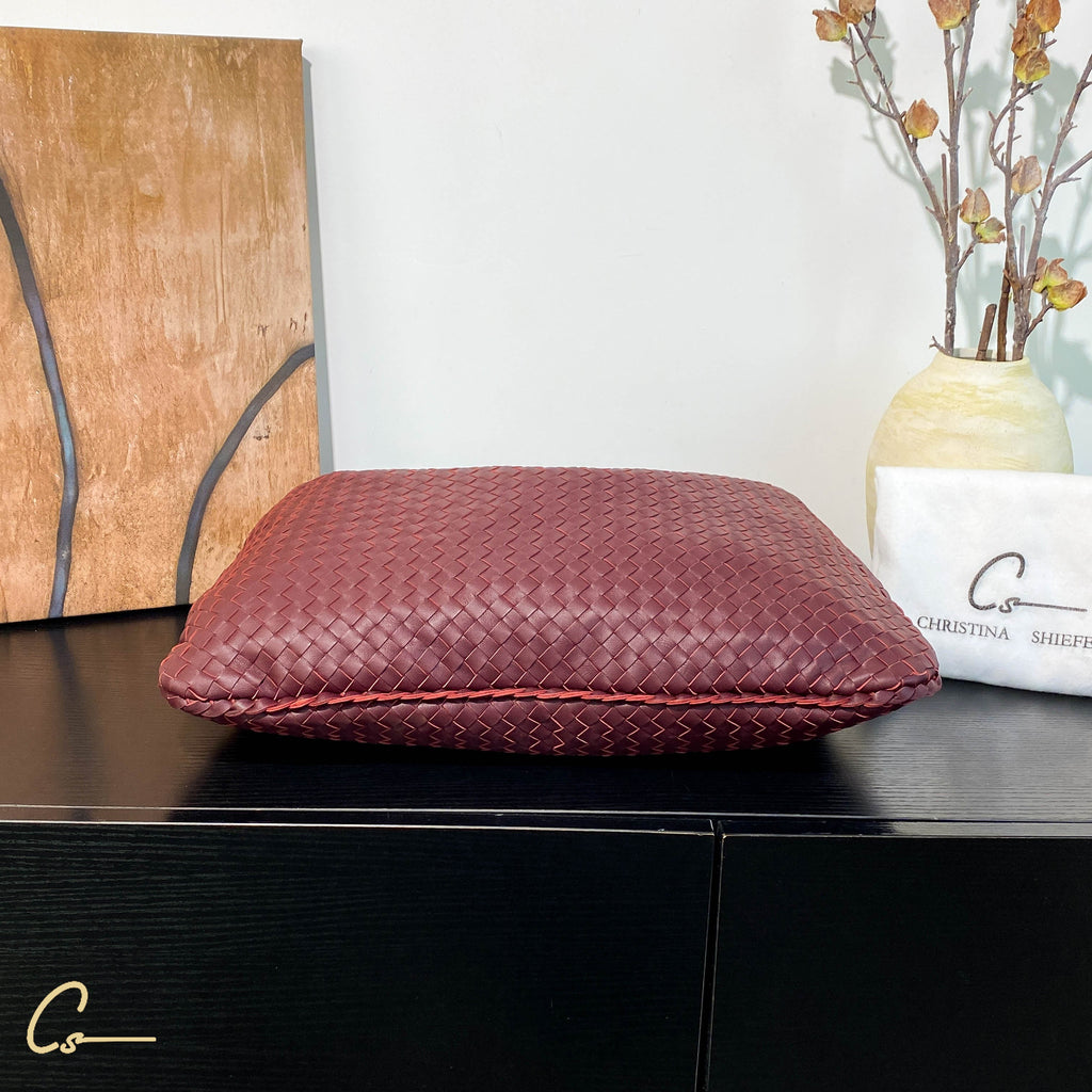 Woven Genuine Sheepskin Leather Bag