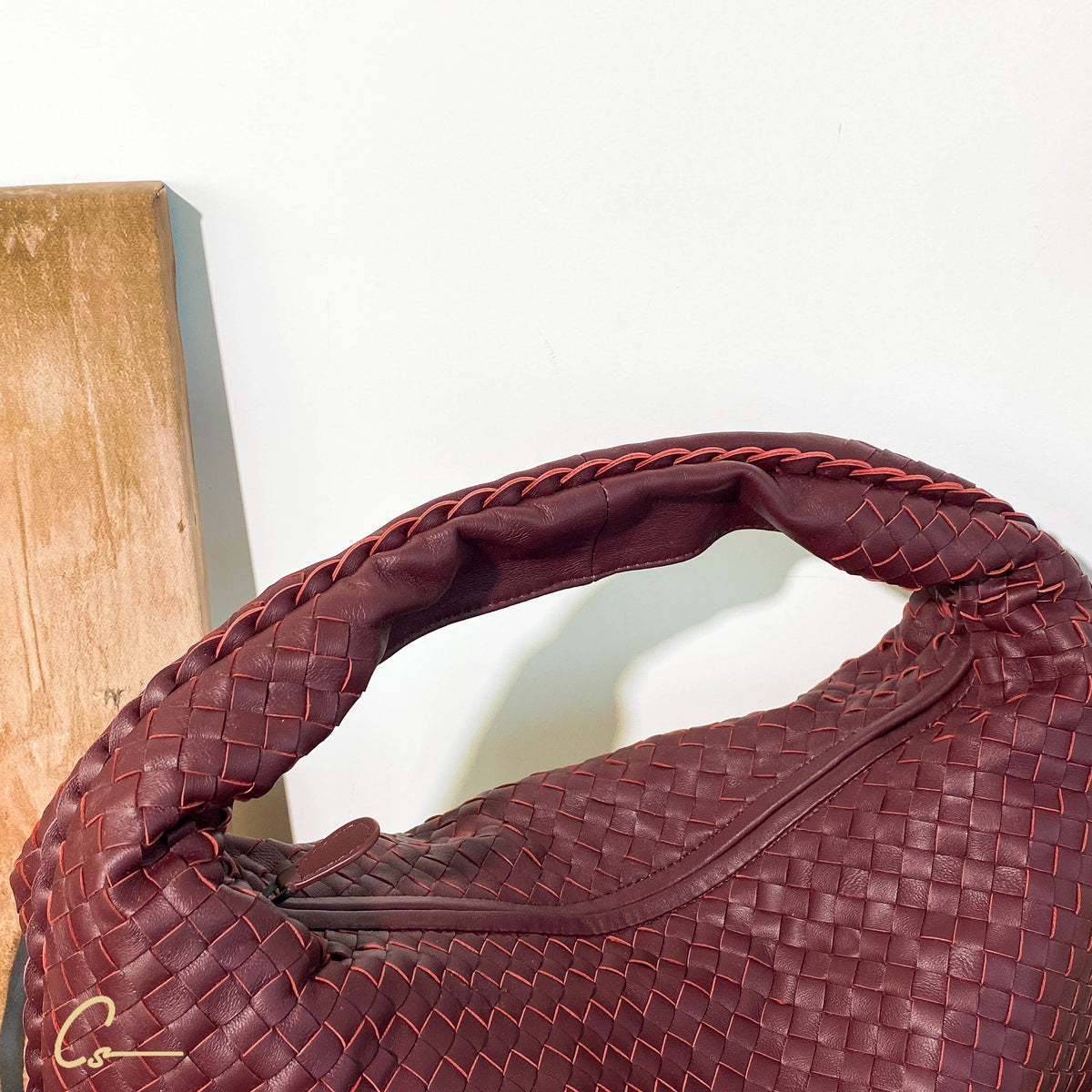 Woven Genuine Sheepskin Leather Bag