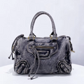 Vintage Faded Denim Bag