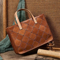 Handcrafted Italian Quilted Leather Tote Bag