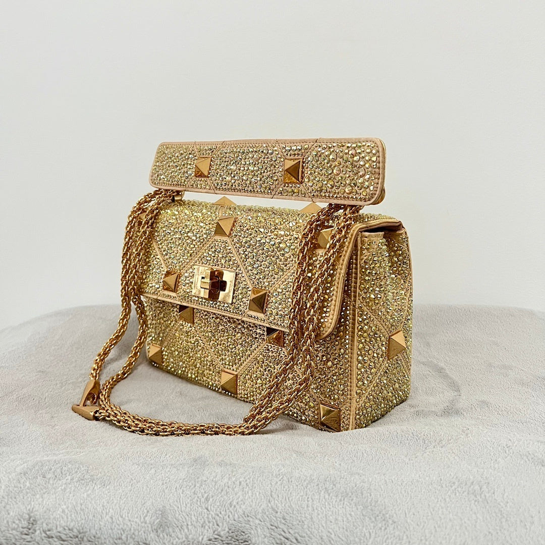 Crystal-Embellished Shoulder Bag