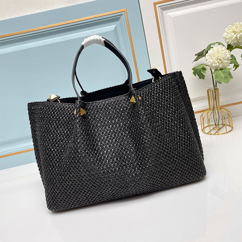 Stylish Woven Straw Tote Bag