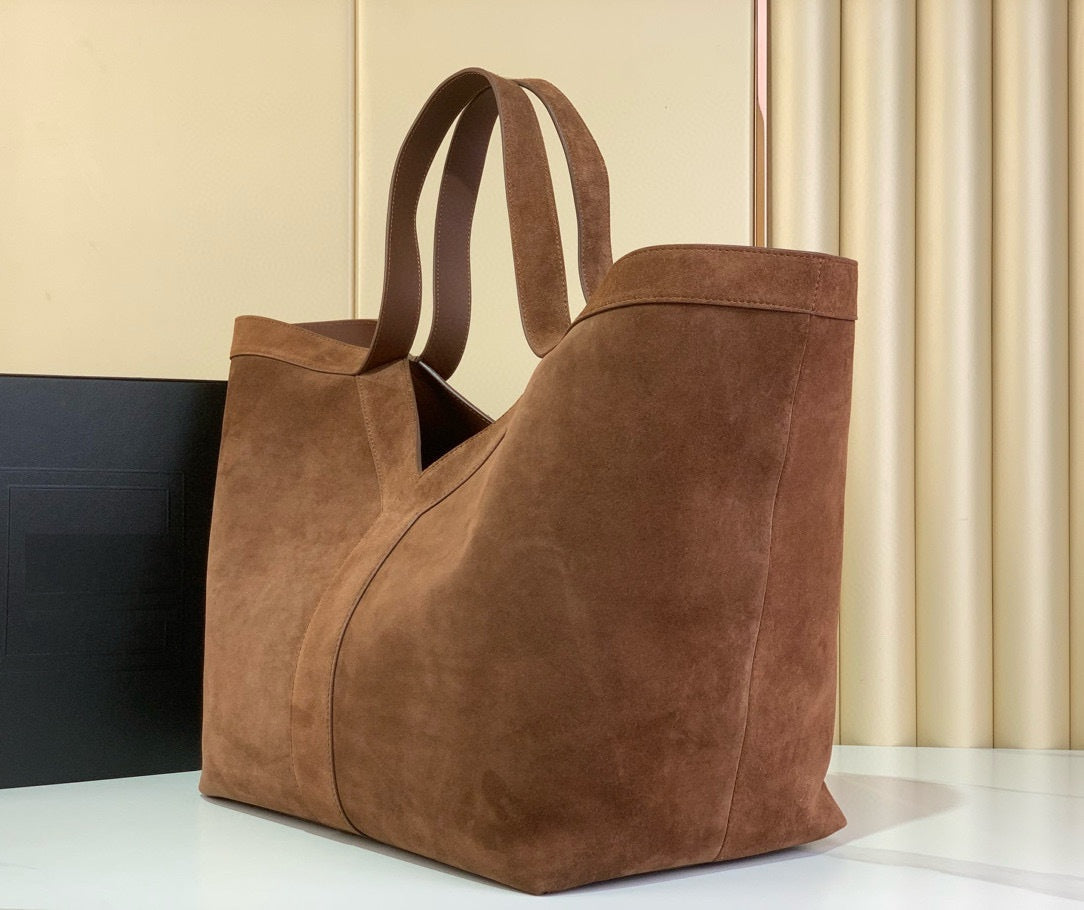 Everyday Suede Cowhide Leather Tote Bag