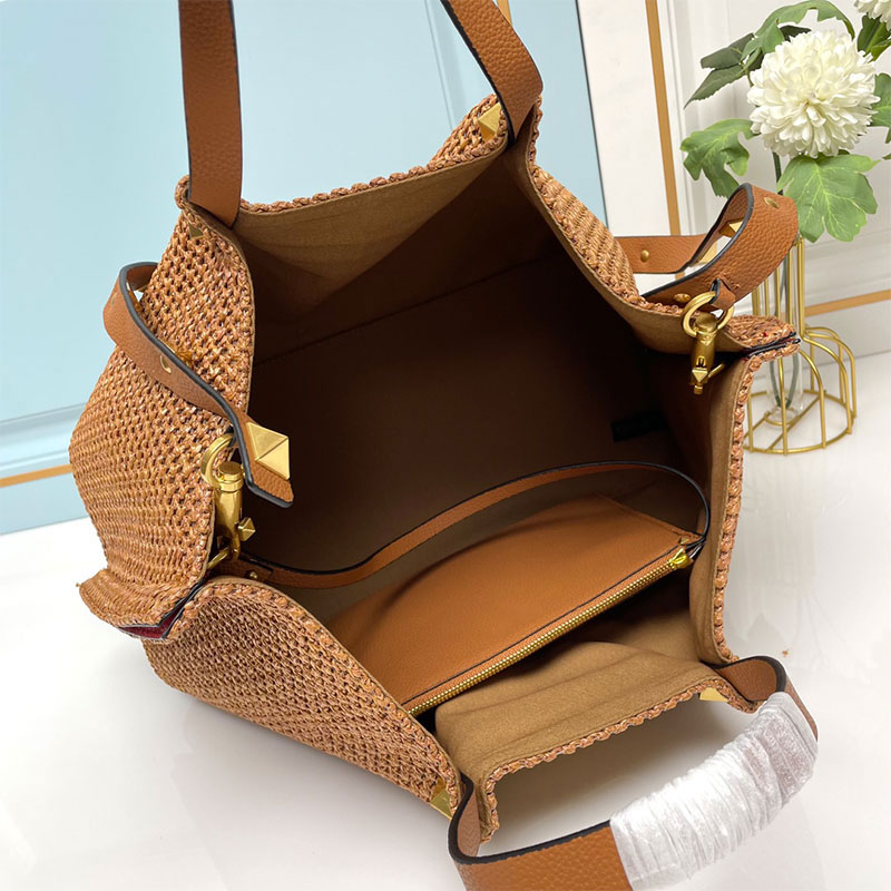 Stylish Woven Straw Tote Bag