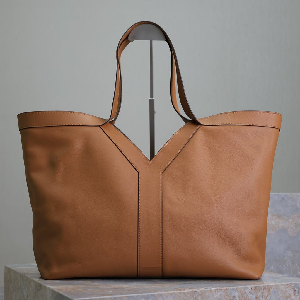 Premium Genuine Cowhide Leather Tote Bag