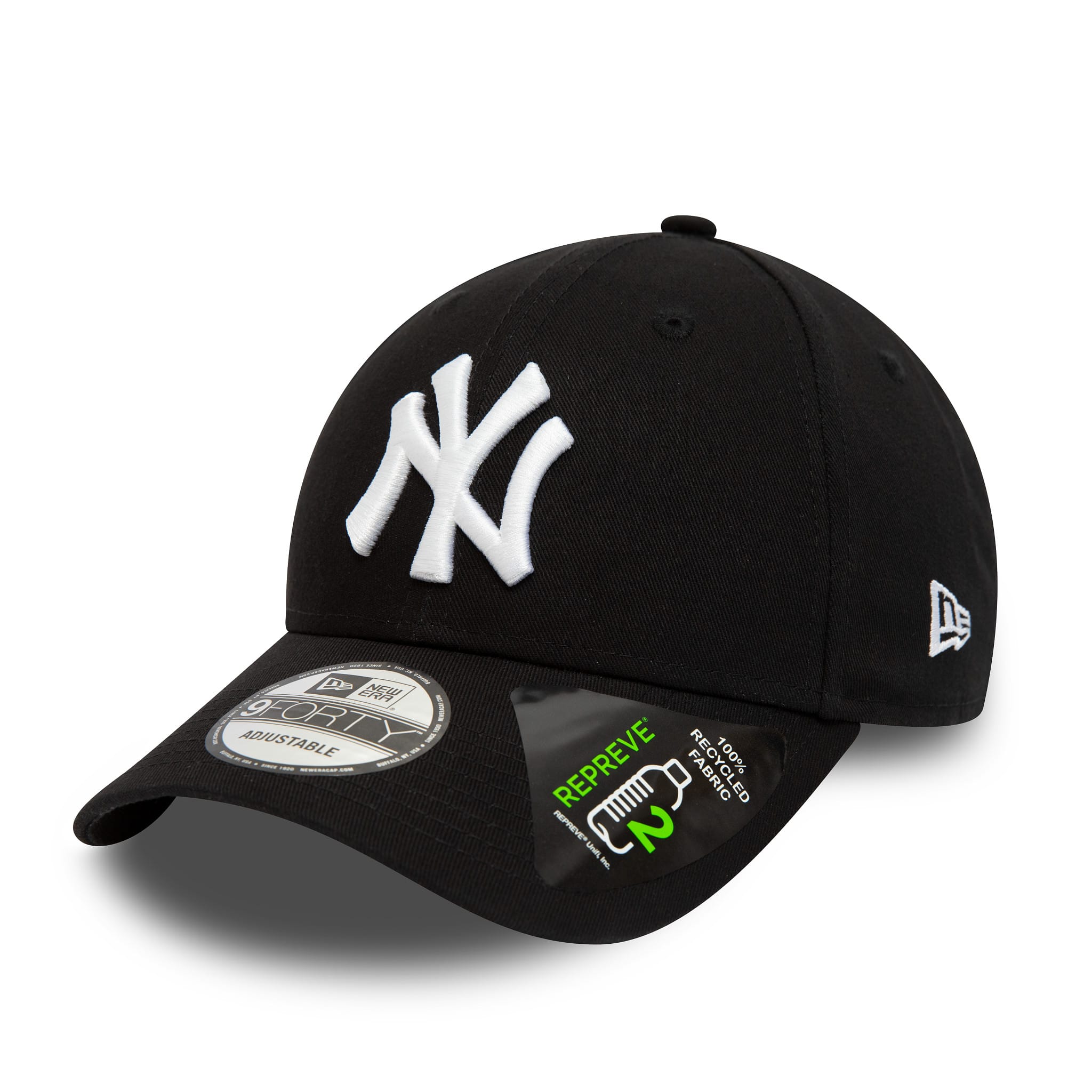 New York Yankees Repreve League Essential Black 9FORTY Adjustable Cap-kentox