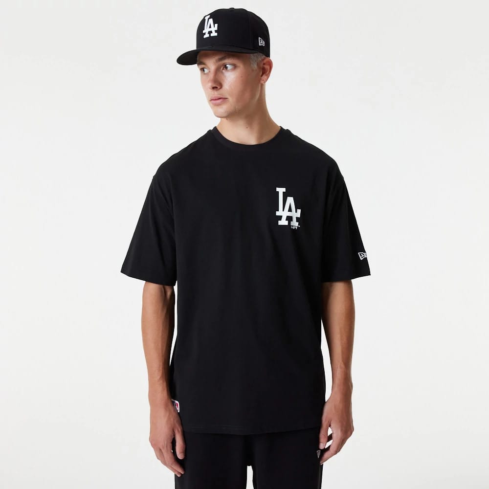 LA Dodgers MLB Essential Black Oversized T-Shirt-kentox