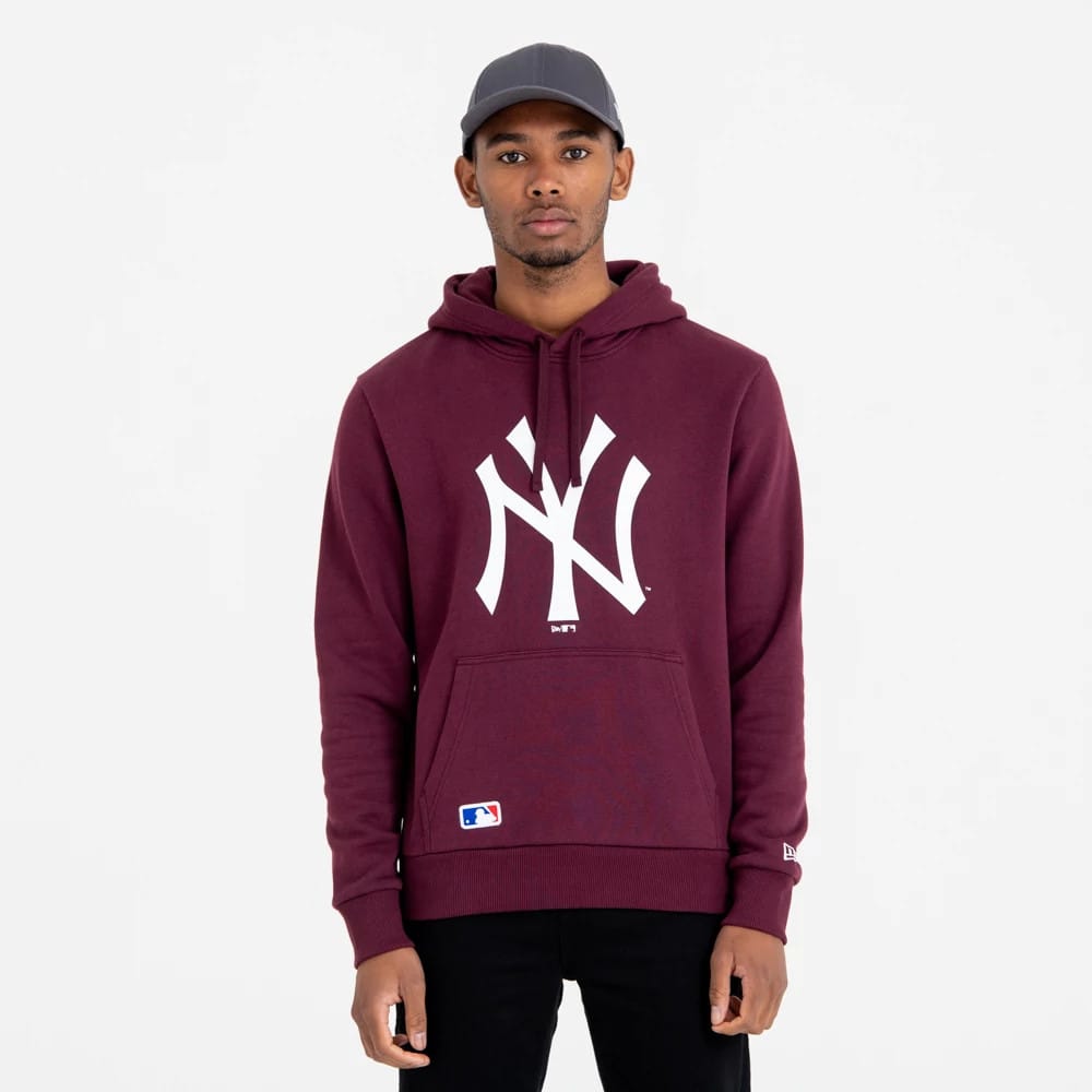 New York Yankees MLB Regular Dark Purple Pullover Hoodie-kentox