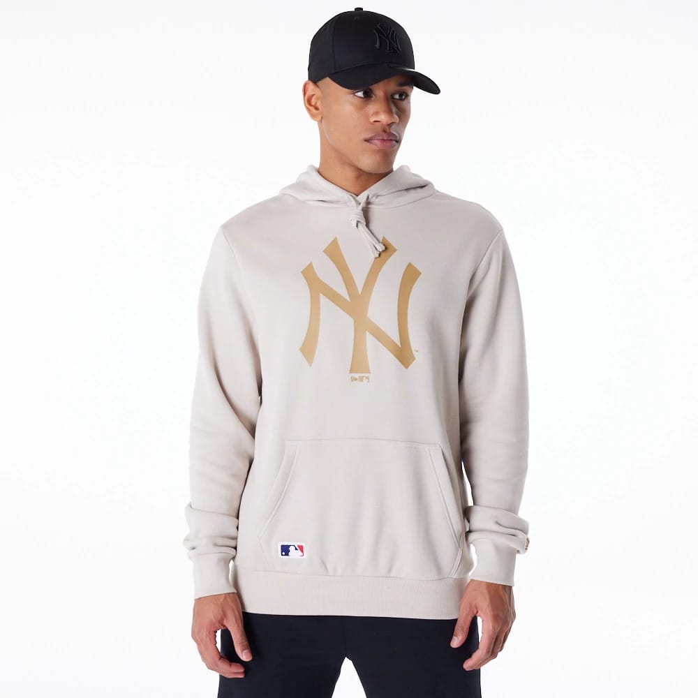 New York Yankees MLB Regular Light Beige Pullover Hoodie-kentox