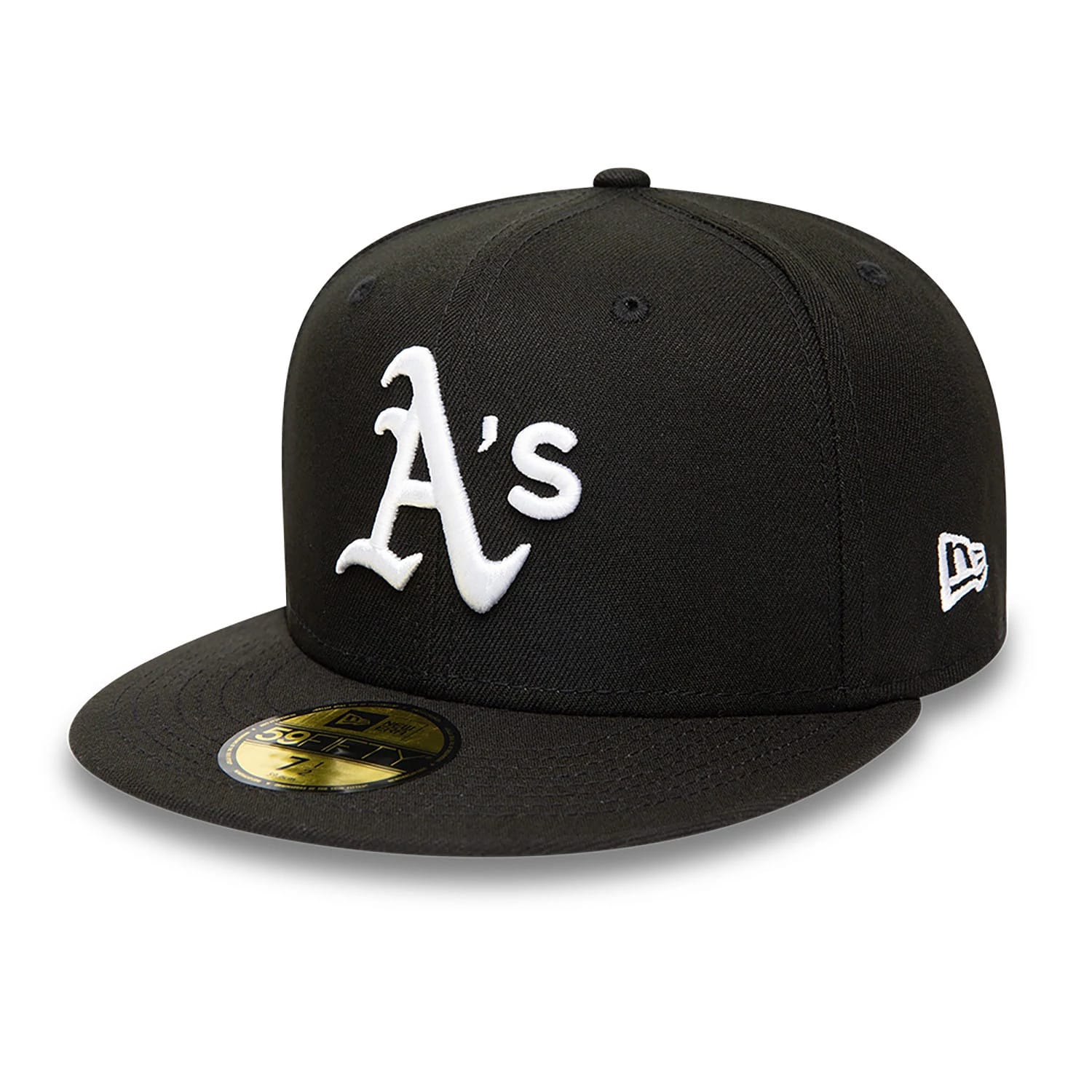 Oakland Athletics MLB Black and White 59FIFTY Fitted Cap-kentox