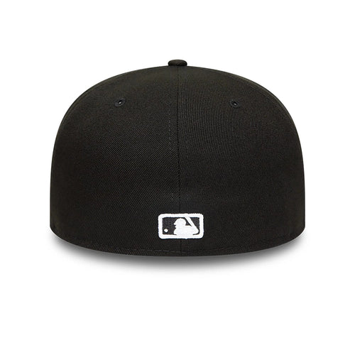 Anaheim Angels MLB Black and White 59FIFTY Fitted Cap-kentox